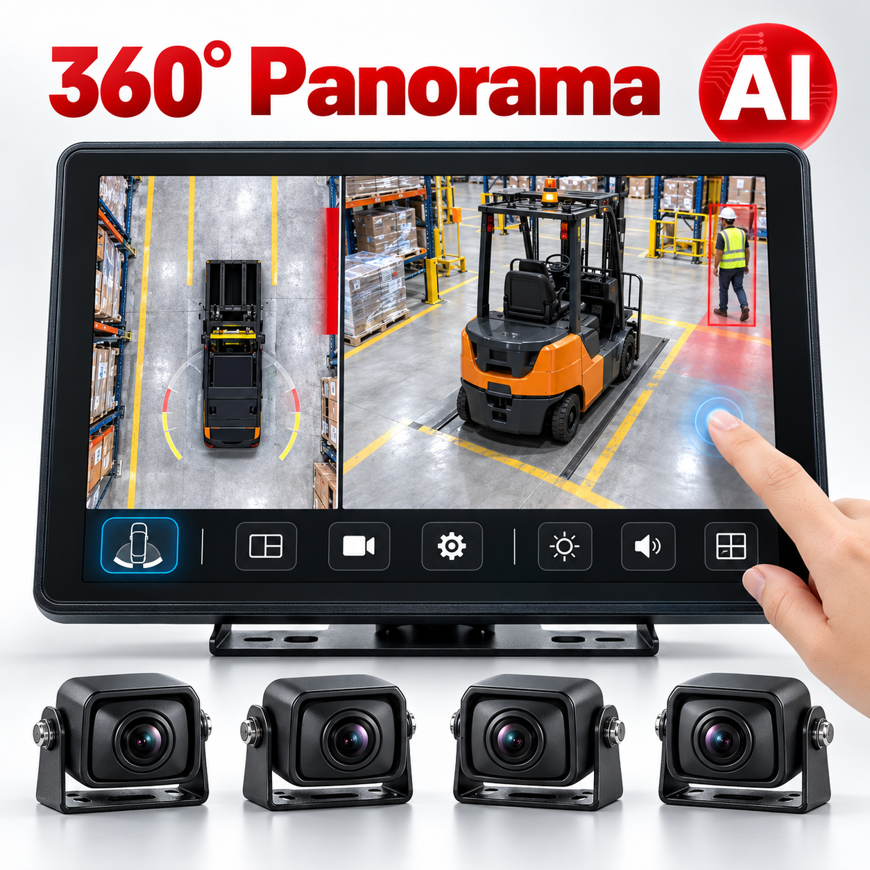 Hesham AI industrial vehicle and pedestrian monitoring system